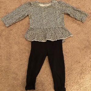 Girls 12 month leopard onesie and pants